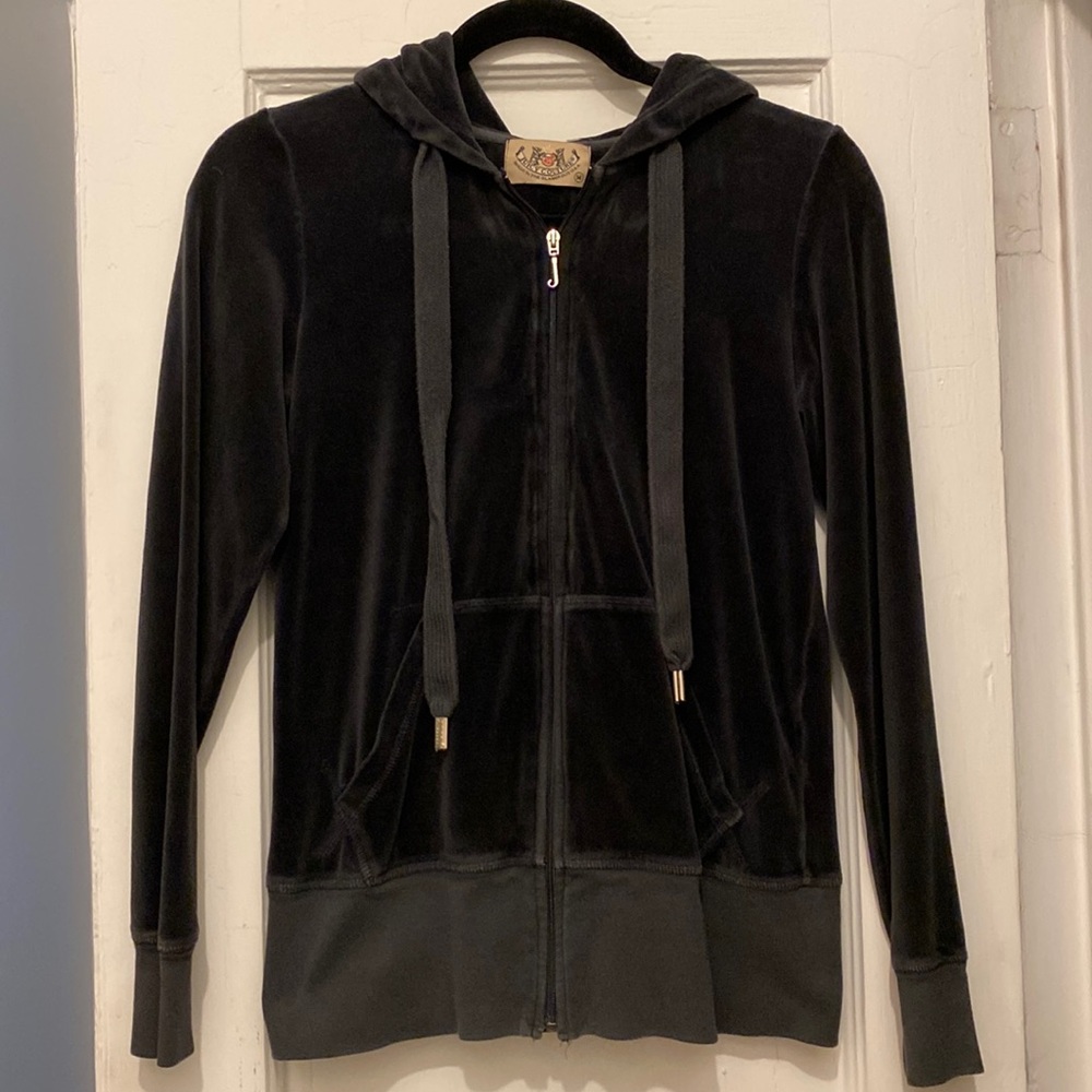Juicy Couture Velour Hoodie, Grey, Size M